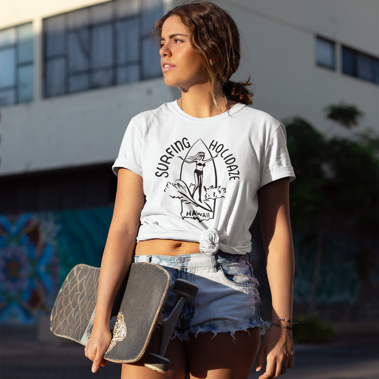 surf girl レディースサーフtシャツ